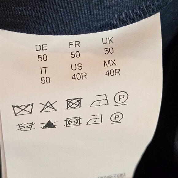 Hugo Boss Men's Size 40 Slim Fit Wool Woven Navy Huge6 Genius 5 - Picture 8 of 14